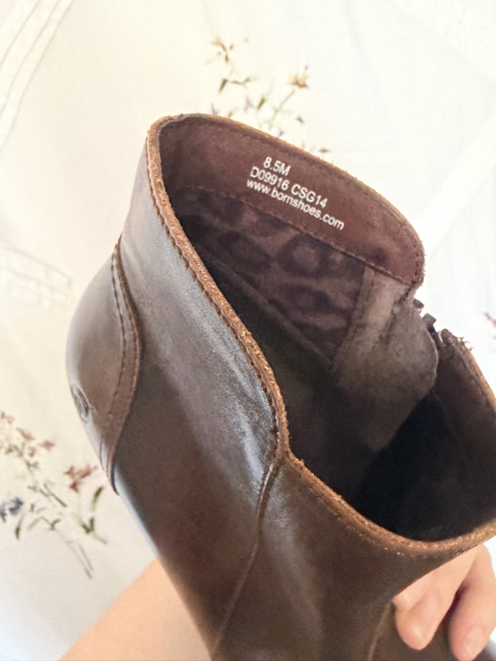 Born Dark Brown Leather Booties - Picture 4 of 5